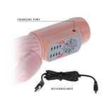 Вибратор Fire Bunny с клиторальным отростком и нагревом - 22 см.