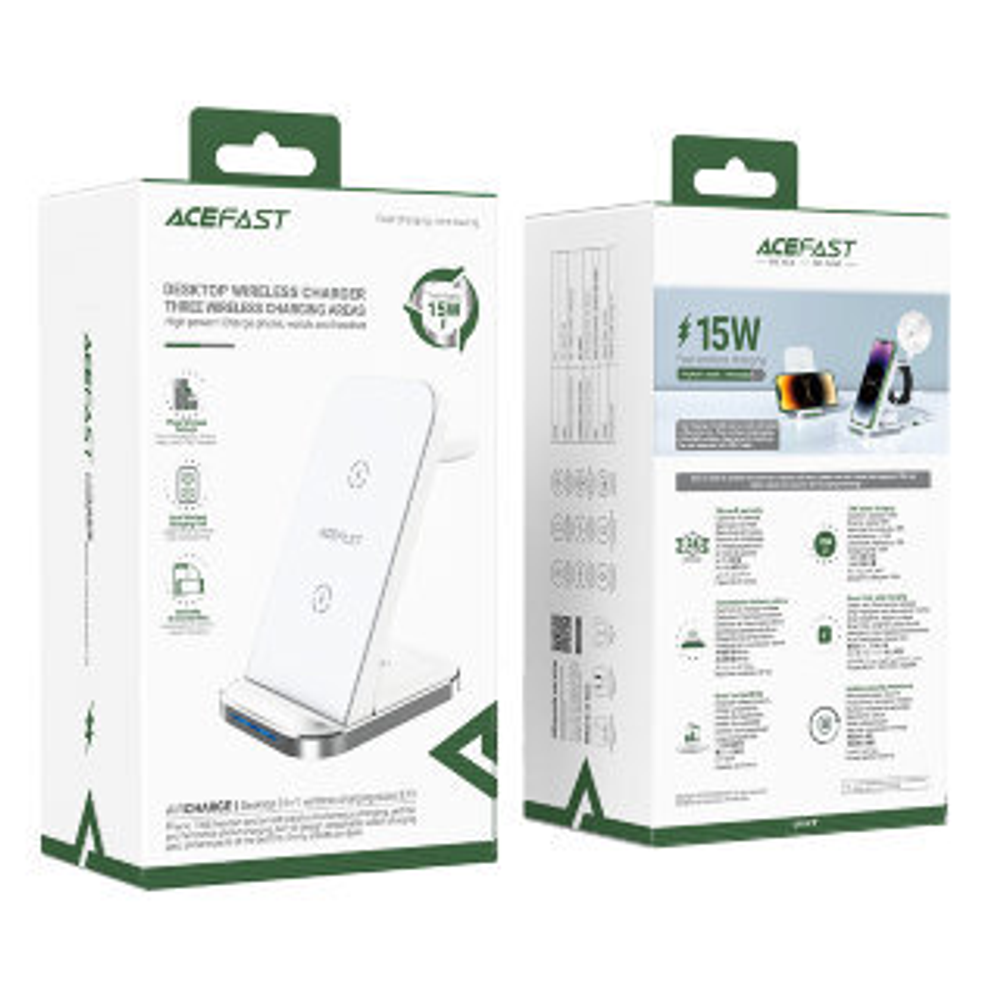 E15 desktop 3-in-1 wireless charging stand