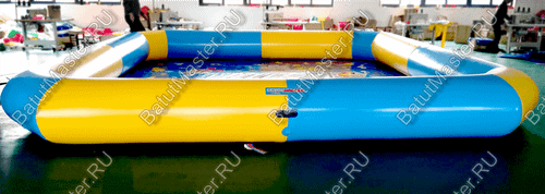 Квадратный надувной бассейн "Зебра" 6*6*0.65 м, с принт печатью на дне