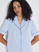 Пижама Suite Pyjama in Navy Blue рубашка с коротким рукавом + шорты