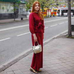 Блуза батист цвет марсала, Италия
