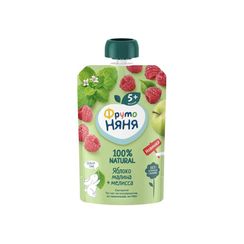 FRUTONANNY. Пюре ФрутоНяня яблоко малина мелисса с 5 мес 90 г