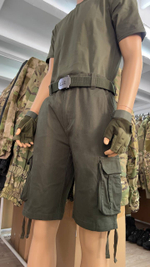 Шорты карго олива