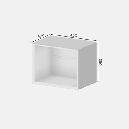 Кухня Модуль Г 450/2 горизонтальный с нависанием Кашемир / Тик