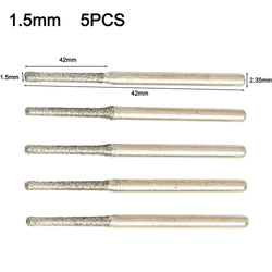 5 шт 0,8-2,5 мм алмазное покрытие сверла 2,35 мм хвостовик для стекла нефрит янтарное стекло