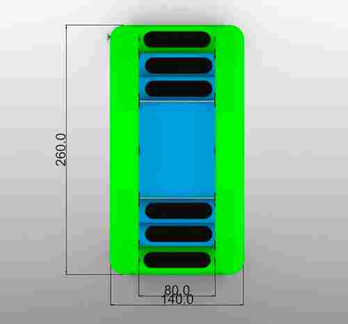 Надувная мини-лестница для бассейна из ПВХ, зелёный, 2,6*1,4*2,4 м