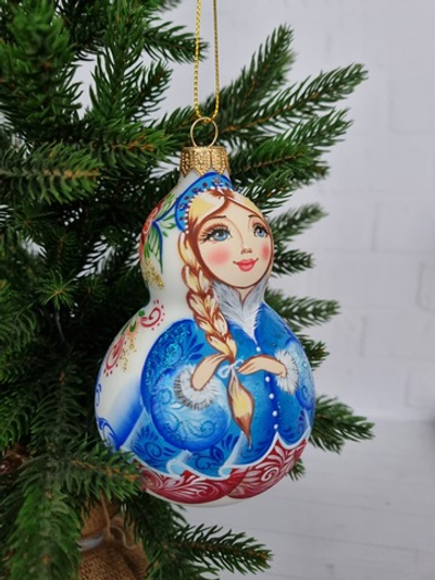 Матрешка стеклянная  Снегурочка
