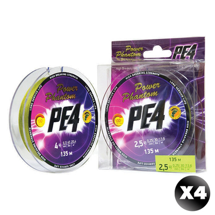 Плетенка Power Phantom PE4, 135м, Зеленый
