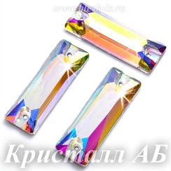 Пришивной багет Dongzhou с 2 отверстиями, Кристалл АБ