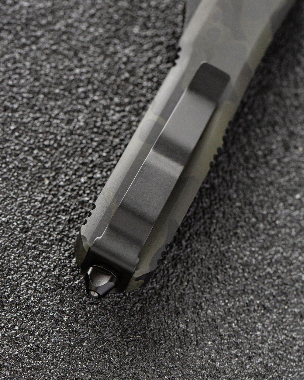 Автоматический складной нож SteelBro Ultratech T/E Tanto Black CAMO VG-10 123-10BKCS (черный-камуфляж)