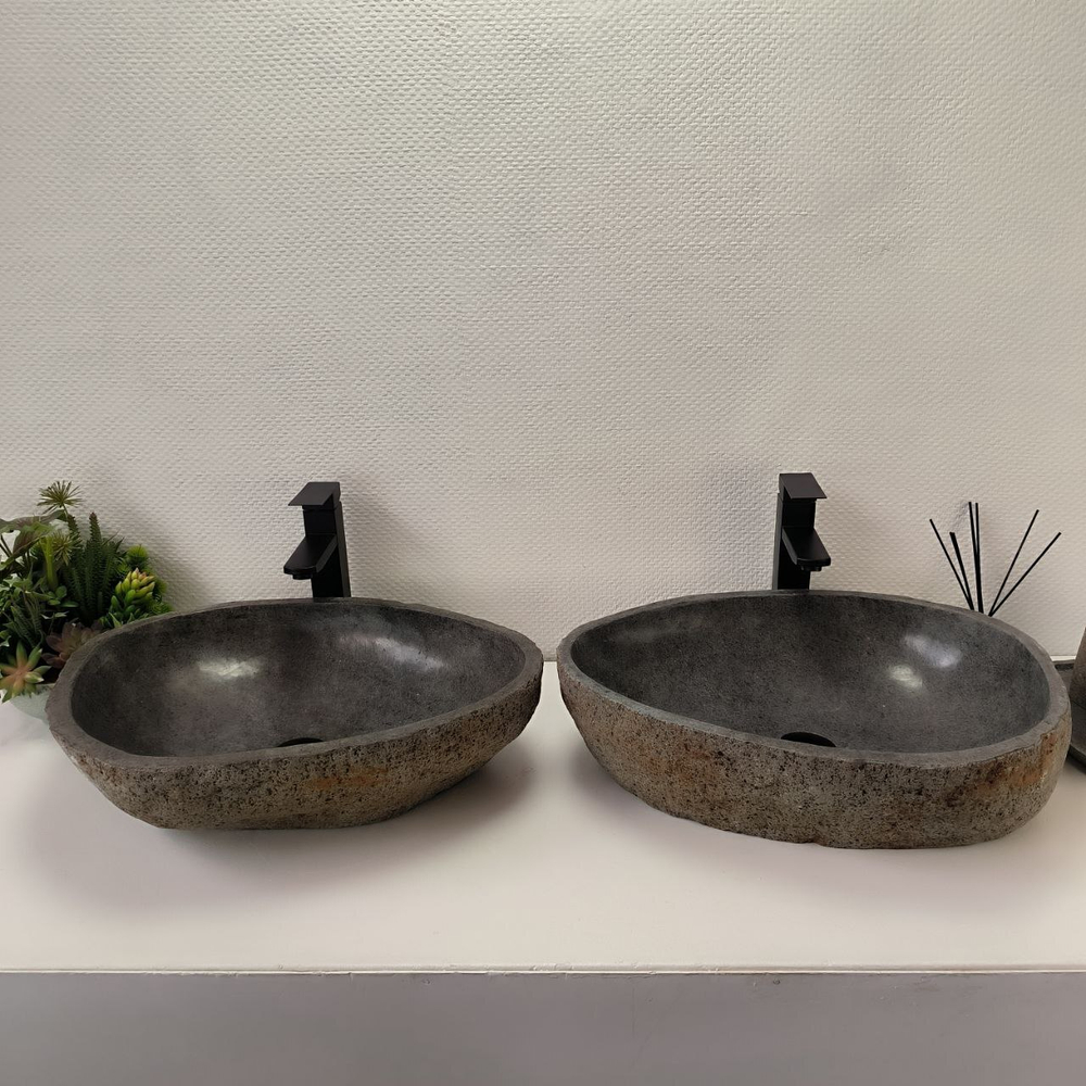 Раковина из речного камня RS63840 56*44*15 2шт 0127