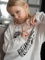 Белый лонгслив для девочки