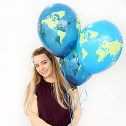 воздушные шары карта мира глобус с гелием