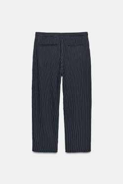 ZARA БРЮКИ-ПАРЕО В ПОЛОСКУ — ZW COLLECTION, МОРСКОЙ СИНИЙ