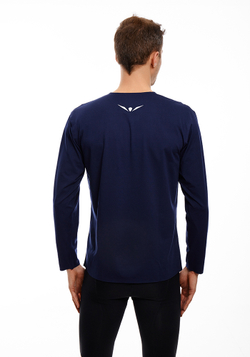 ЛОНГСЛИВ УТЕПЛЕННЫЙ МУЖСКОЙ WARM LONG SLEEVES TEE | DEEP BLUE