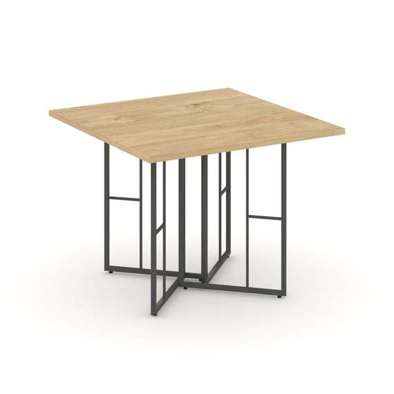 Rift Direct Стол переговорный RF.SPRG-001 Тиквуд Светлый/Металл Антрацит 980*980*750