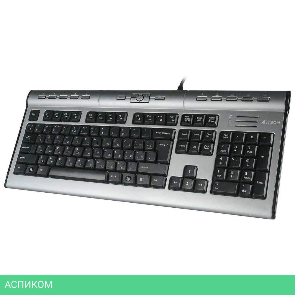 Клавиатура A4Tech KLS-7MUU серебристый