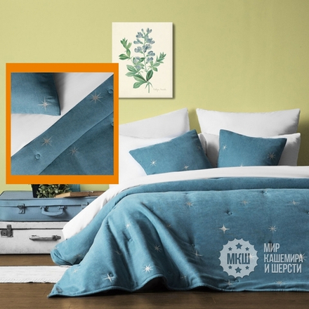 Стеганое покрывало на кровать БЭЛЛИИ (арт. BL02-294-05) - голубое