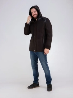Дубленка мужская натуральная зимняя с капюшоном Турция