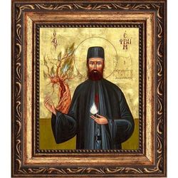 Ефрем Новый (Новоявленный), Новомакрийский, Неамакринский преподобномученик. Икона на холсте.