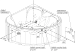 Минибассейн Радомир Корнелия 180х180 Gold белый