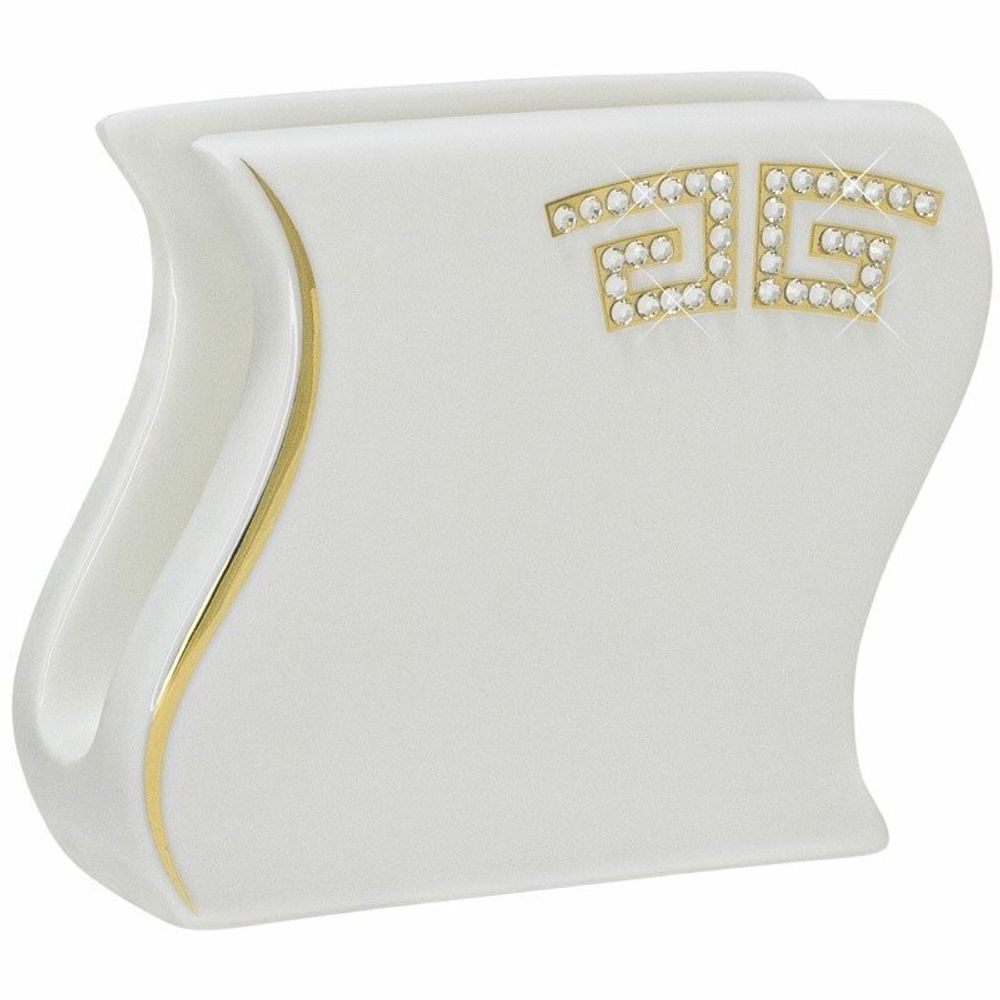 Lenardi 108-091 Салфетница в под.уп.GIVENCHI GOLD (х36) Фарфор