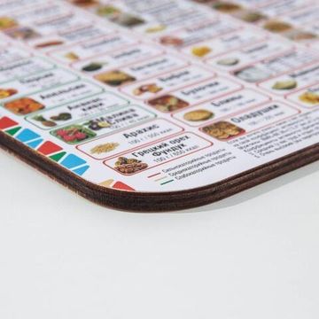 Доска разделочная "Таблица калорий"