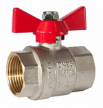 Кран шаровый 20 (3/4") ВВ бабочка (Италия)