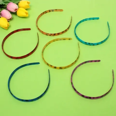 Ободок для волос пластиковый «Province - Kira», леопард, микс 6 цветов, 1,2см