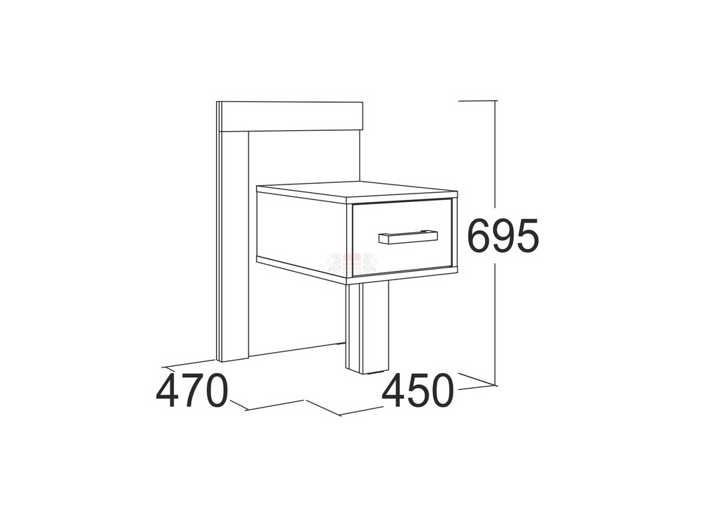 Ольга 19 Тумба прикроватная