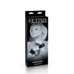 Прочные лакированные фиксаторы для рук с цепью Couture Cuffs (Цвет: черный)