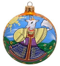 Элита НФШ-1481/3 Ел.украшение Шар «Козочка в сарафане» 100 мм