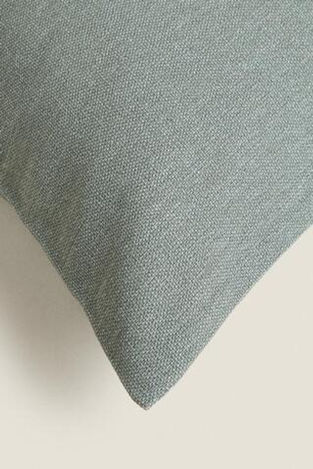 ZARA HOME ОДНОТОННЫЙ ЧЕХОЛ ДЛЯ ДЕКОРАТИВНОЙ ПОДУШКИ, ЛИНЯЛЫЙ ЗЕЛЕНЫЙ