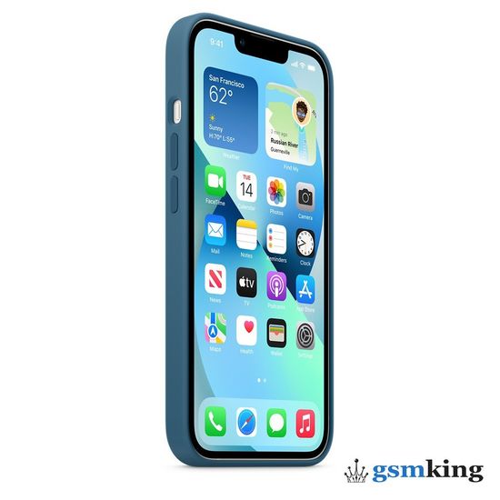 Apple Silicone Case with MagSafe iPhone 13 Blue Jay «Полярная лазурь» MM273ZE/A