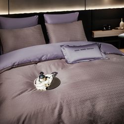 Комплект постельного белья на резинке Сатин-Жаккард Тессоро «Мягкий плющ»