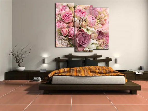 Модульная картина "Нежный букет"