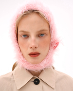 Вязаный чепчик Королева розового