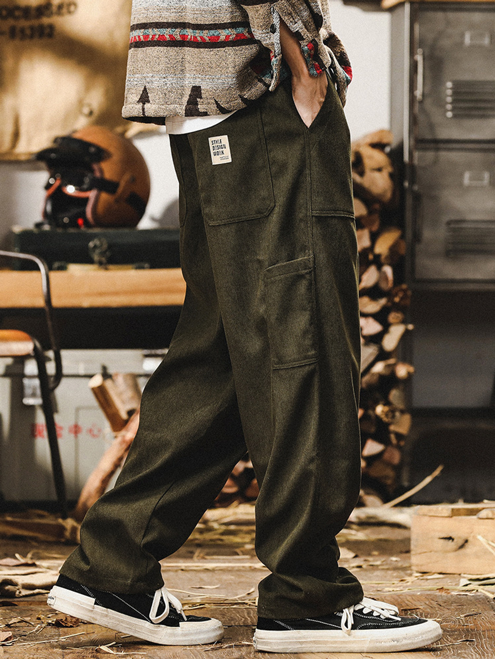 Американские вельветовые брюки для мужчин свободные мужские, брюки мужские весенние и осенние прямые брюки