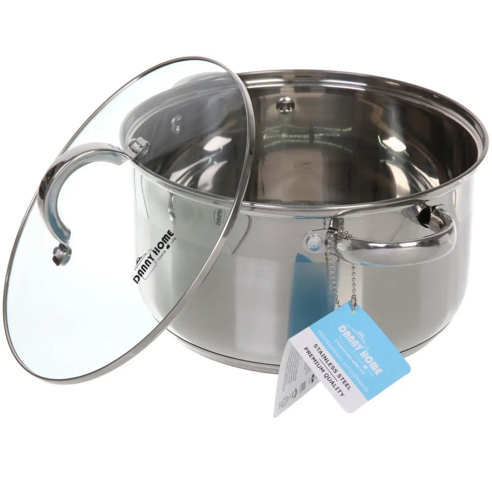 Кастрюля из нержавеющей стали MONICA 6,1л, индукция, DH14-24