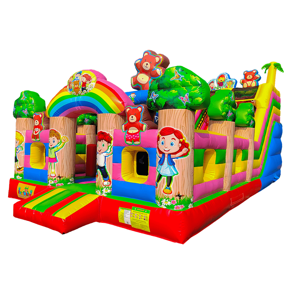 Коммерческий батут "Мишки и дети" 10*5*5 м