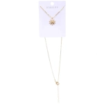 Подвеска из гиппоалергенного сплава со стразами «ЭЛЬЗА», цвет серебро и золото, d-20см/1,5см