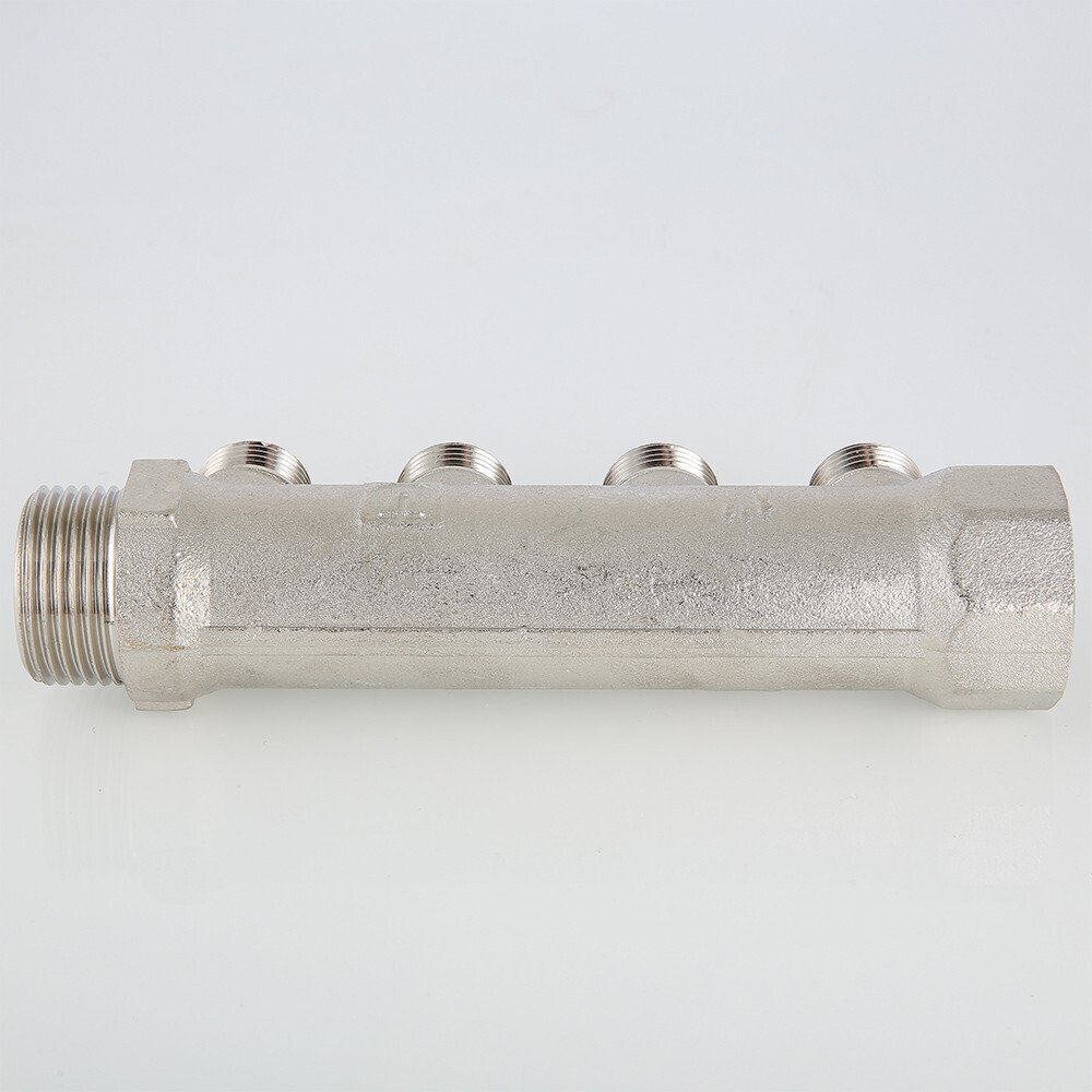 Коллектор VALTEC с наружной резьбой 3/4", 2 х 1/2" (арт.VTc.500.N.0502)