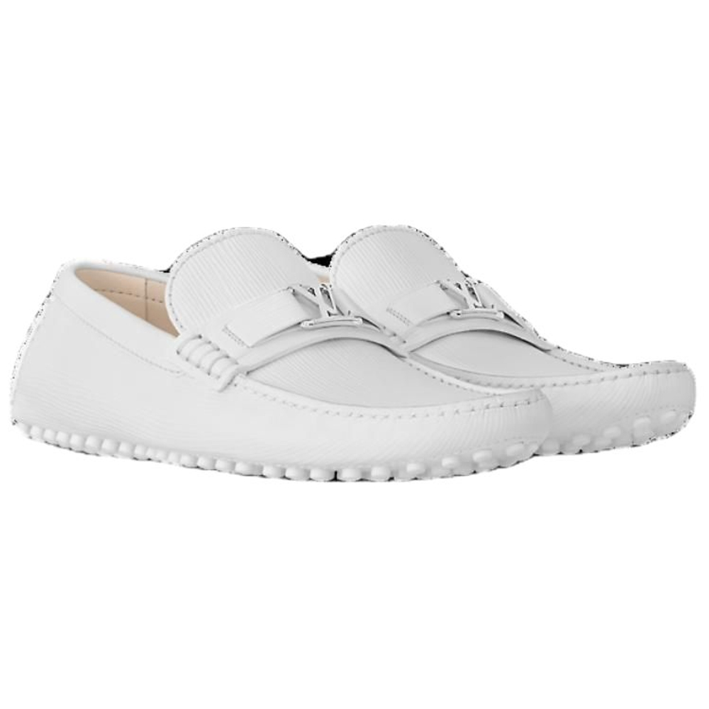 LOUIS VUITTON Hockenheim Gommino Loafers Men"s White