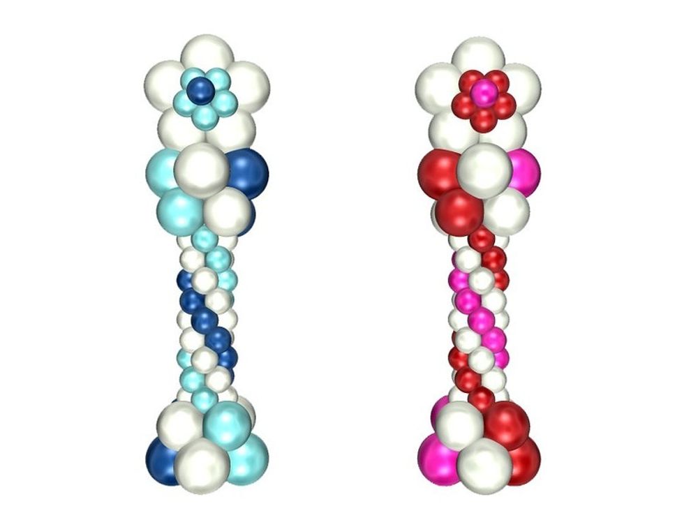 Колонна &quot;Цветок&quot; из воздушных шаров