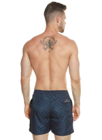 Мужские пляжные шорты с принтом в виде мячиков (Размер: XL) (Цвет: темно-синий)