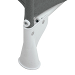 Манеж-кровать "Fortuna", лен, 2 уровня, москитка, 2 кольца, (Indigo) (серый)