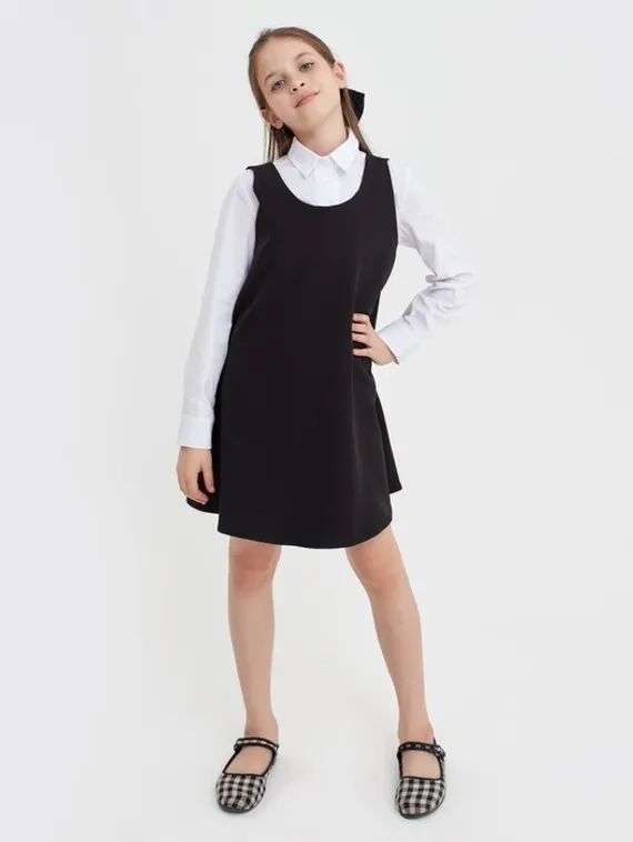 Сарафан для девочки MINAKU, цвет чёрный, рост 122 см