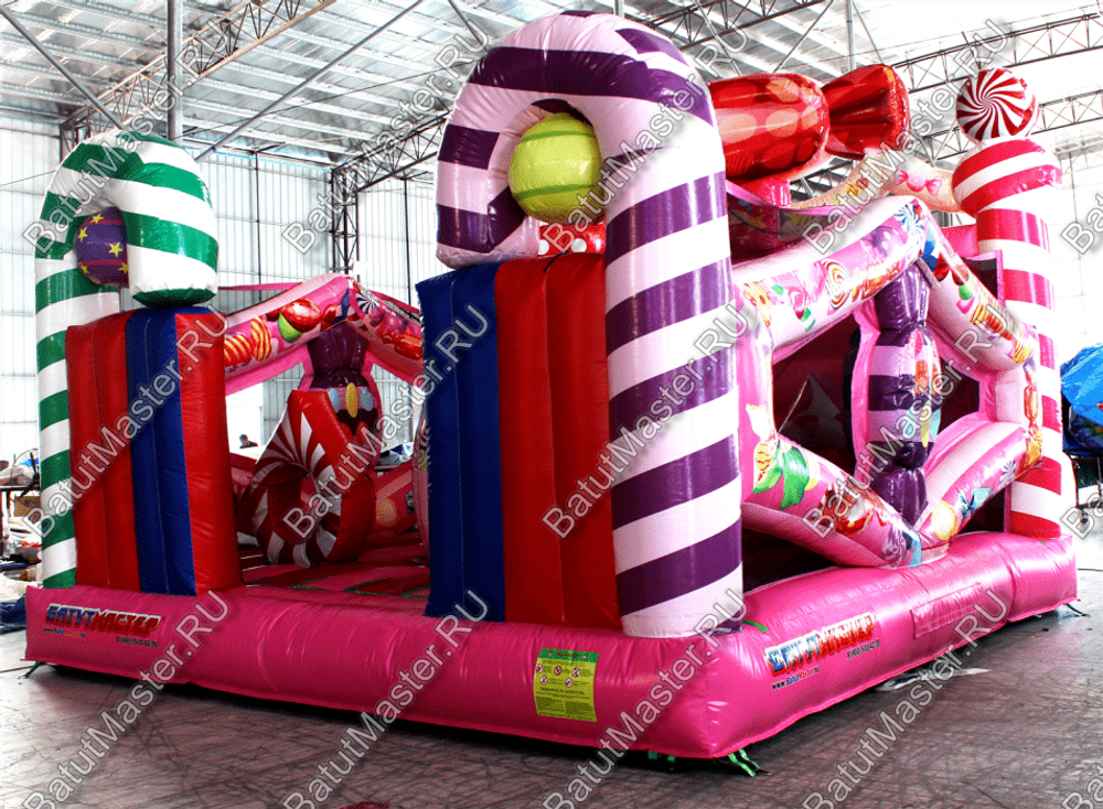 Коммерческий надувной батут "Конфета" 5*5*4.5 м