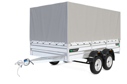 Тент + каркас на 2ос. прицеп 3519- 03 (05) прямой