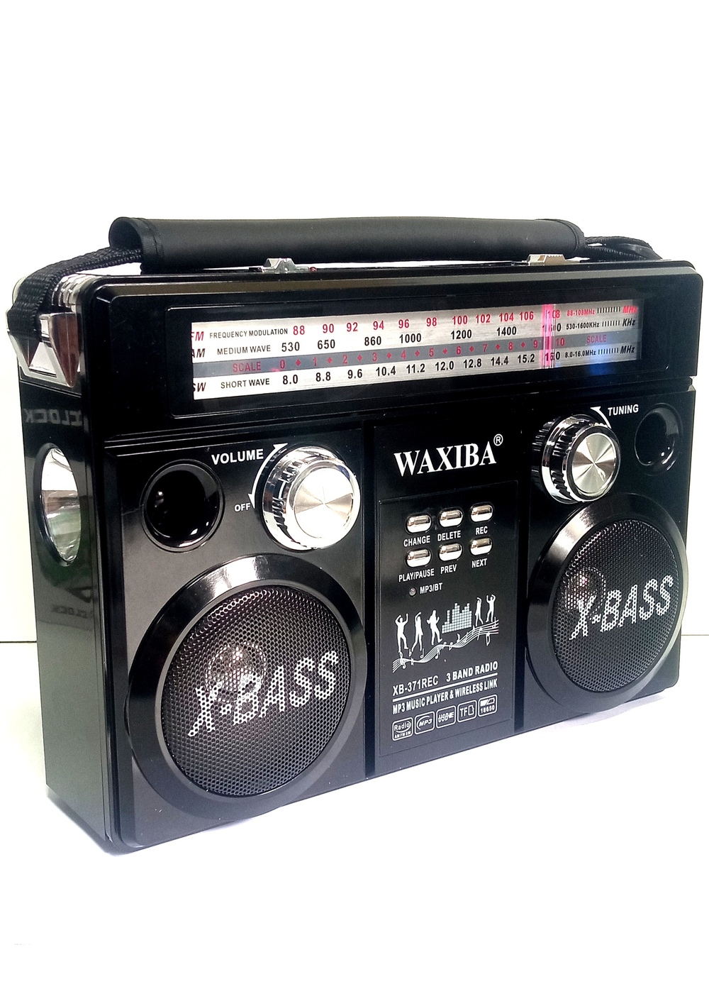 Радиоприемник Waxiba XB-371 REC USB/BT фонарик
